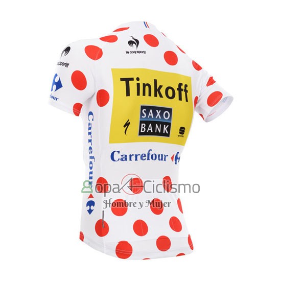 Saxobank Lider Ropa Ciclismo Culotte Corto 2014 Hombre Mangas Cortas Blanco y Rojo